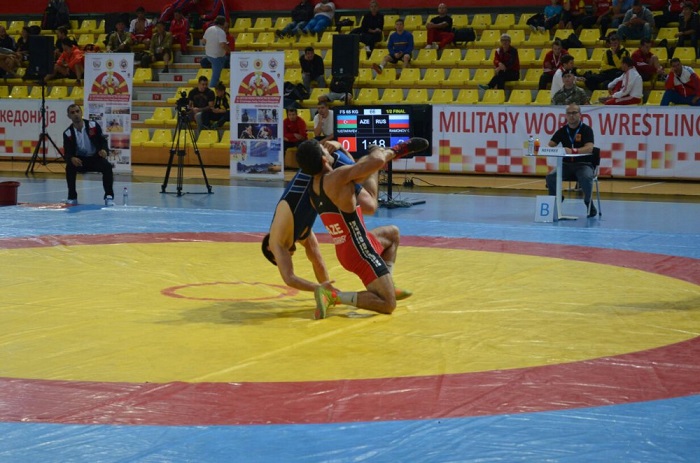 Azerbaijani freestyle wrestler wins gold at World Military Championship 